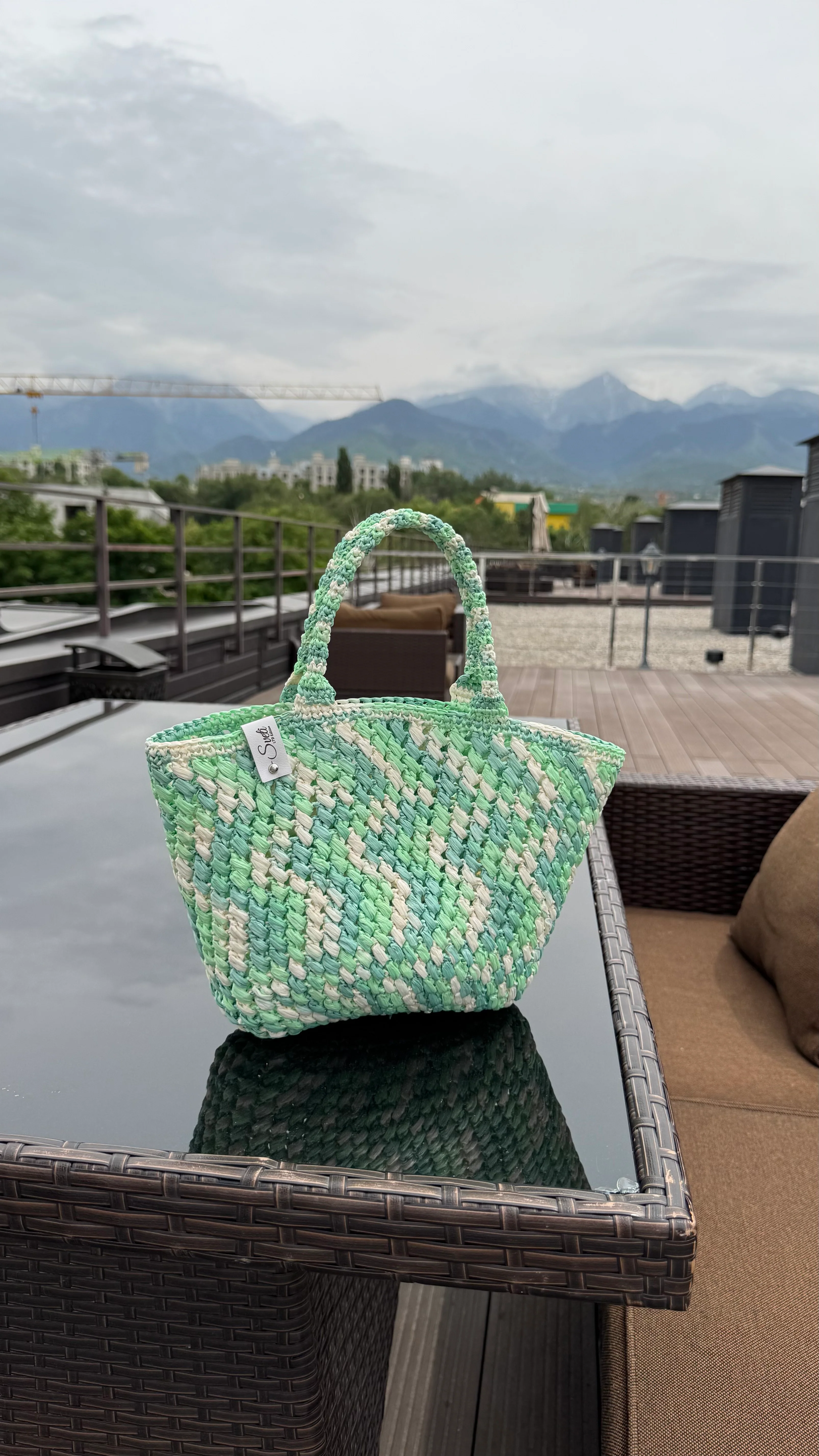 Hand-Crocheted Raffia Tote Bag – Natural Beach Bag with Sturdy Handles - Image 10