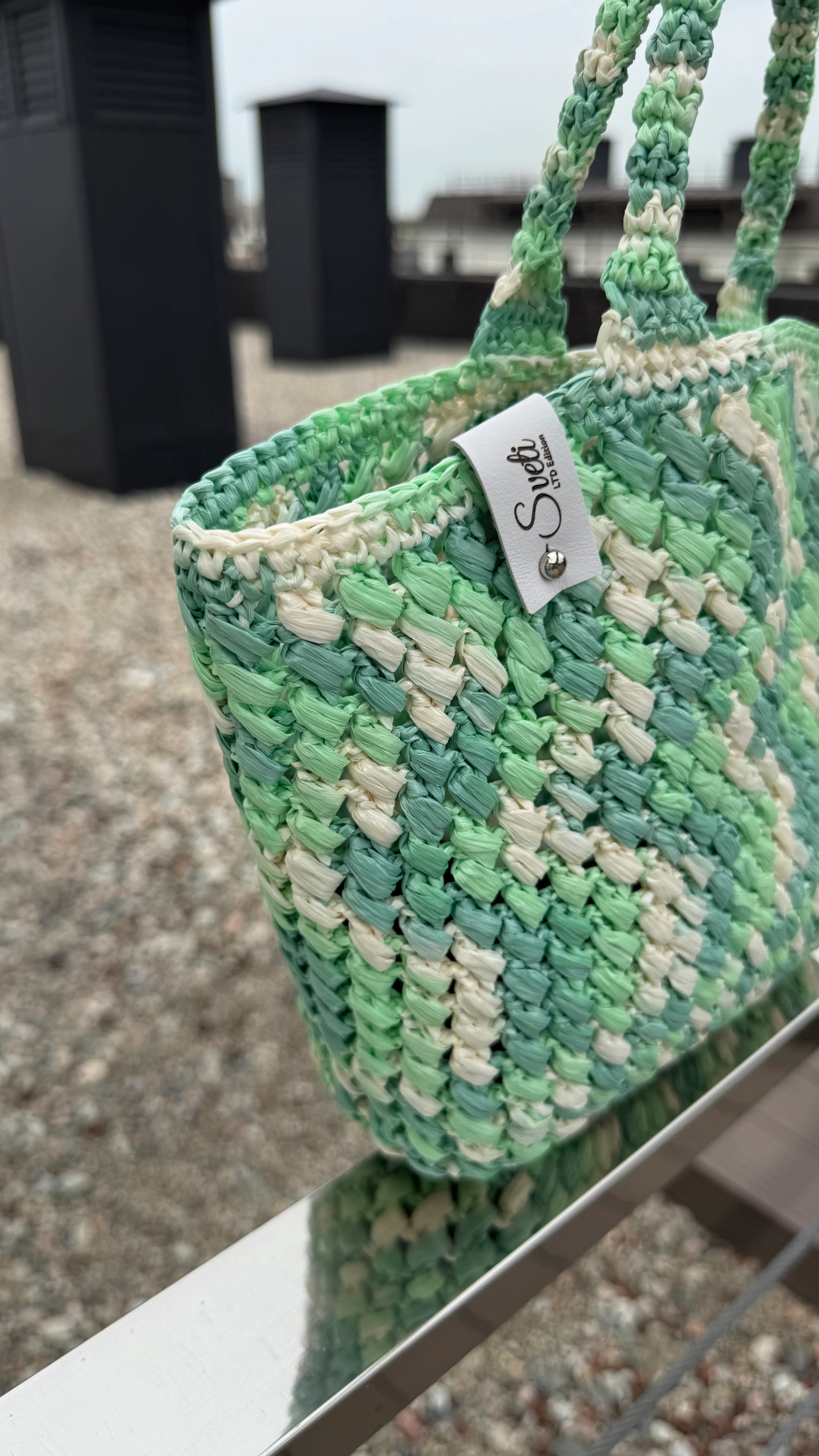Hand-Crocheted Raffia Tote Bag – Natural Beach Bag with Sturdy Handles - Image 8